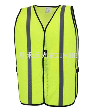 48 В. Желтый сетчатый жилет безопасности Hi-Vis