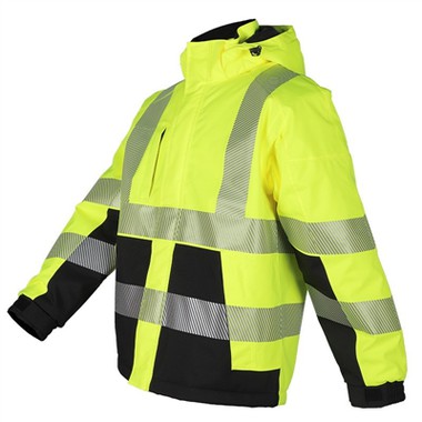 Желтая водонепроницаемая защитная куртка Hi Vis
