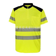 Светоотражающая футболка с воротником-стойкой